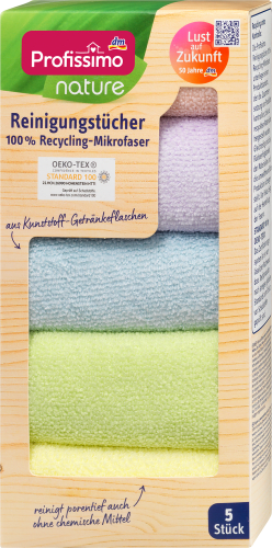Reinigungstücher 5 100% Recycling-Mikrofaser, St