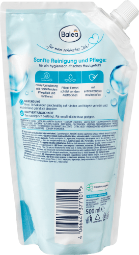 antibakteriell, Seife Flüssigseife, milde Pflege ml Nachfüllpack, Hygiene, 500 &