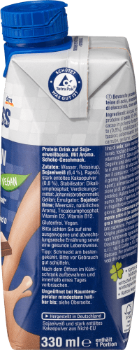 Protein Drink Vegan, Schoko-Geschmack, trinkfertig, ml 330