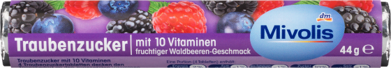 Traubenzucker, Waldbeere mit 10 Vitaminen, 44 g
