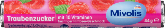Vitaminen, Traubenzucker, mit g 44 Himbeere 10