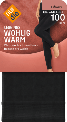 38/40, DEN, Wohlig 100 St Warm Gr. 1 Leggings schwarz