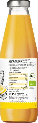 Ingwer & Zitrone-Honig 0,5 Shot Fruchtsäften, l mit