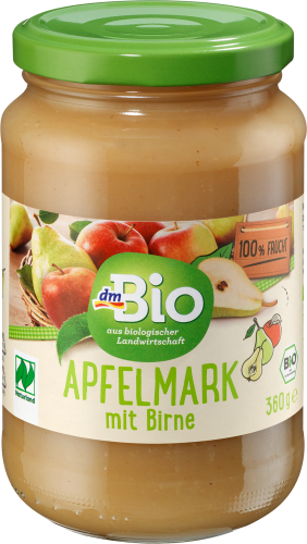 Fruchtmark Apfel mit Birne, Naturland, 360 g | Fruchtmark & Obstkonserven