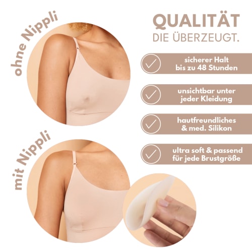 4 (2 St Nude selbsthaftend Paar), Nippelcover