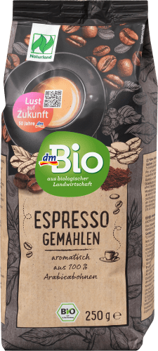 Espresso, 250 g gemahlen, Naturland, Kaffee,