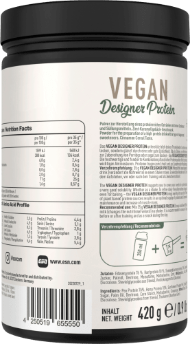 Proteinpulver Designer Protein, Cinnamon Cereal, 420 vegan, g