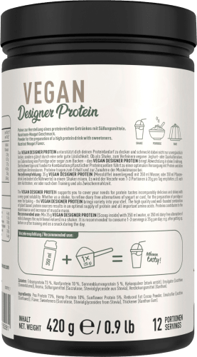 Proteinpulver Designer Protein, vegan, Nougat, Hazelnut 420 g