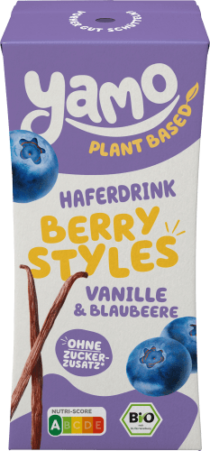 Haferdrink Berry Styles, Vanille und Blaubeere, 200 ml