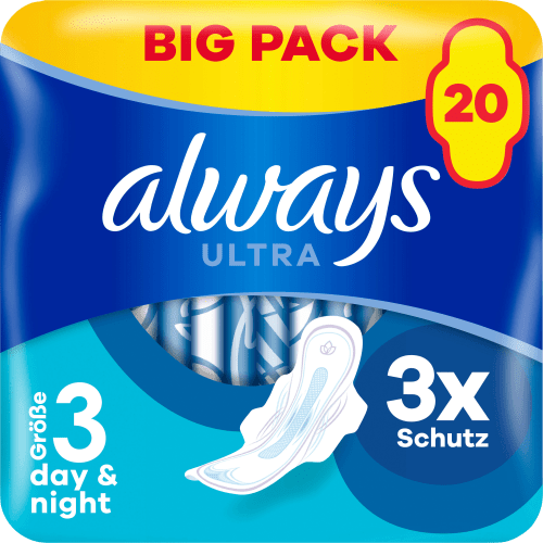 Ultra-Binden Tag&Nacht mit Flügeln 20 BigPack, St