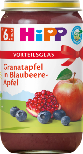 Granatapfel ab Früchte Blaubeere-Apfel in 6. Monat, g 250