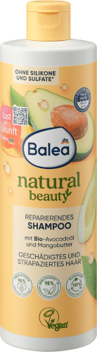 und mit Bio-Avocadoöl Shampoo Mangobutter, Natural Beauty ml 400