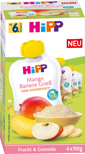 Mango (4x90 6. Monat ab Multi 360 Quetschies Grieß, Bananen g g),