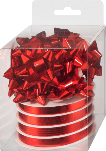 Geschenkband-Set rot, 1 St | Geschenkband & Washi Tape