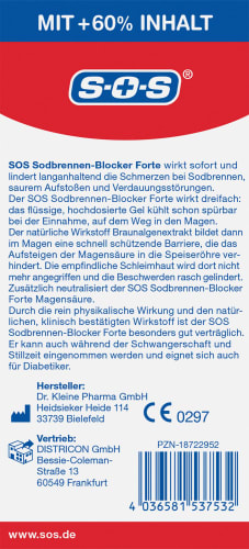 SOS Sodbrennen Blocker Forte 24 St, 240 ml