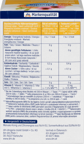 Manuka und mit Vitamin g 28 Kräutertee Beutel), Honig C (14 Immun Tee