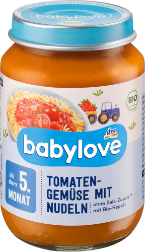 Menü Tomatengemüse mit Nudeln ab dem 5.Monat, 190 g | Babygläschen & Co.