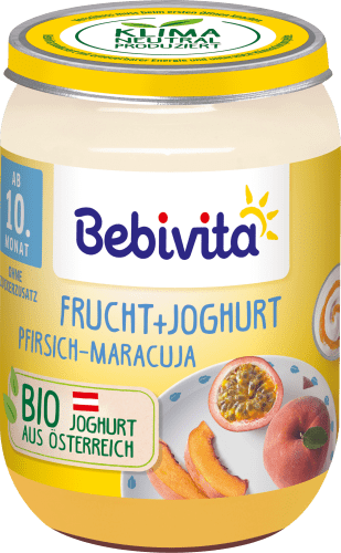 Frucht dem ab & 10.Monat, Joghurt 190 Pfirsich-Maracuja g Quark,