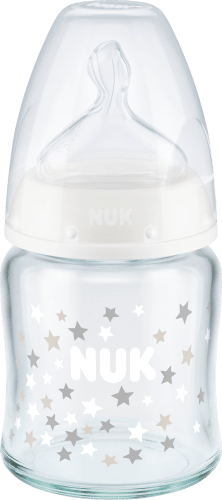 Babyflasche aus 1 Monate, St First 120 Choice, 0-6 ml, Glas weiß