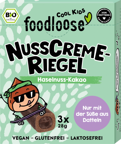 Kindersnack Nusscreme-Riegel Kids Haselnuss-Kakao ab 3 Jahren, 84 g