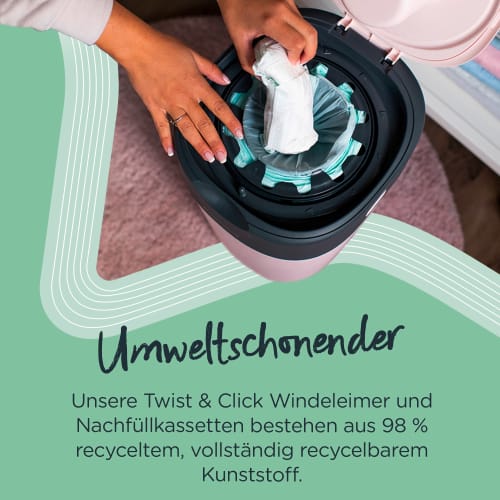 Click Windeleimer & St 1 Sangenic, weiß, Twist