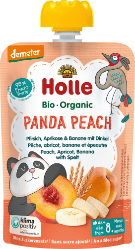Quetschie Panda Peach, Pfirsich, 8 ab Aprikose, g Monaten, 100 Dinkel mit Banane