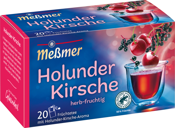 Früchtetee Holunder, Kirsche (20 Beutel), g 55