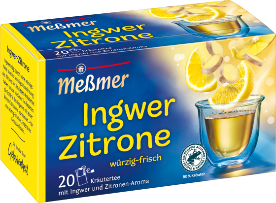 Kräutertee Ingwer, Zitrone (20 Beutel), 40 g