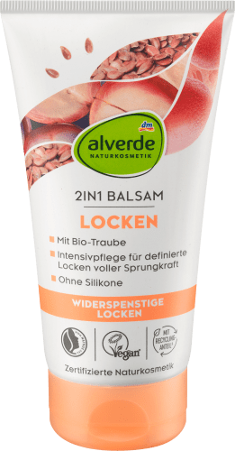 2in1 Balsam Locken Bio-Traube, 150 ml Bio-Leinsamen