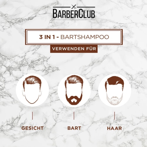 Bartshampoo Barber Club 3in1, 200 ml