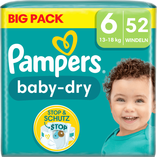 Windeln Baby Dry Pack, Large (13-18 Big Gr.6 kg), Extra St 52