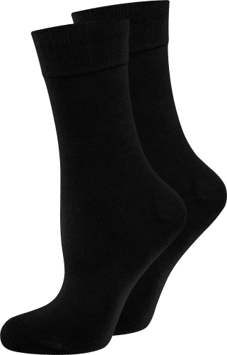 2 Bambus St Gr. Komfort-Socken schwarz 35-38,