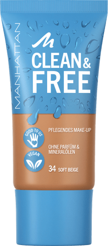 Tint Soft Beige Free & Foundation Skin Clean ml 30 34,