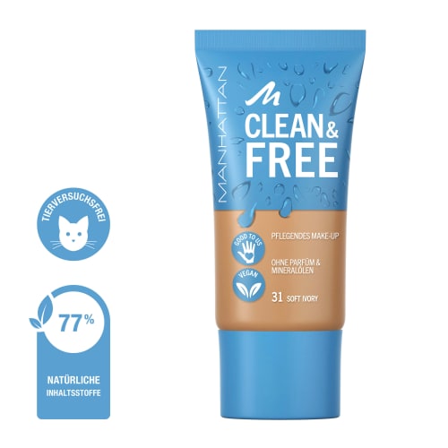31, ml Tint Foundation Clean Ivory Free Skin Soft & 30
