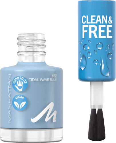 Nagellack Clean & Free 152 Tidal Wave Blue, 8 ml