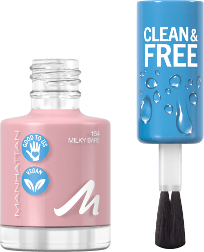 Clean Free ml Bare, Milky 8 & Nagellack 154