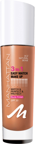 Match Foundation 3in1 Natural LSF ml 36.2, Beige Easy 20, 30