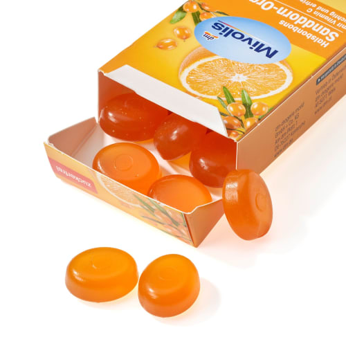 Sanddorn-Orange, g 50 zuckerfrei, Bonbon,