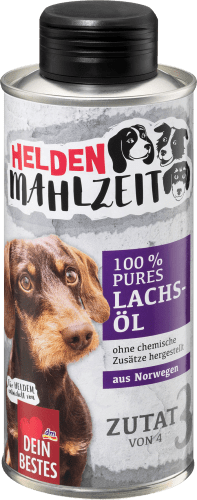 pures Heldenmahlzeit, ml 250 Lachsöl, Hund Nahrungsergänzung