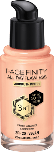 30 Natural 20, LSF Rose, Foundation Facefinity ml All Day Flawless 50