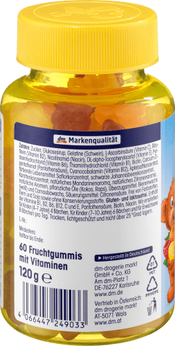 Multivitamin-Bärchen für Kinder 60 St, Fruchtgummis, St 60