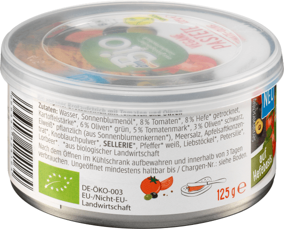 Brotaufstrich, Vegane Olive, Pastete g 125 Tomate