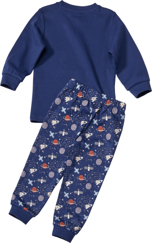 Schlafanzug mit St Weltraum-Motiv, Gr. 104, 1 blau