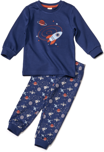 Schlafanzug mit Weltraum-Motiv, blau, Gr. 104, 1 St
