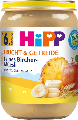 Frucht & Getreide Feines Bircher Müsli ab dem 6. Monat, 190 g | Babygläschen & Co.