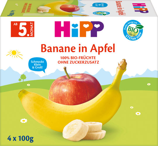 Früchte Banane in Apfel, nach dem 4.Monat (4x100 g), 0,4 kg