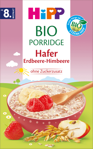 Porridge Bio Hafer Erdbeere-Himbeere ab g 250 8.Monat, dem