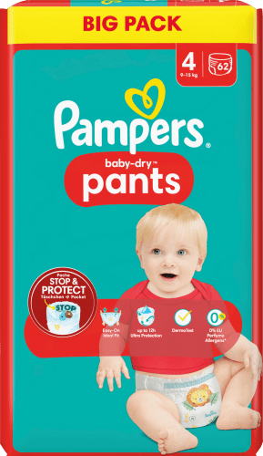 Baby Pants Baby Dry Gr.4 Maxi  (9-15 kg), Big Pack, 62 St
