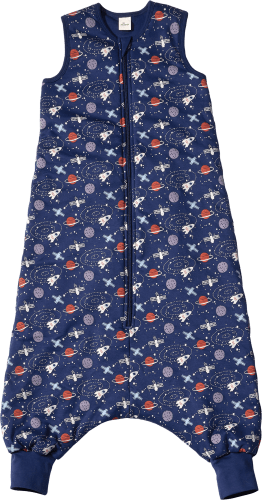 Schlafsack mit Beinen 2 TOG, mit Weltraum-Muster, blau, 100 cm, 1 St