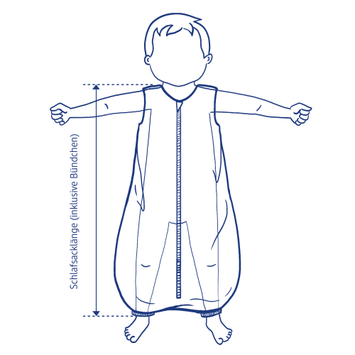 Schlafsack mit Roboter-Muster, Beinen TOG, 100 cm, St 3 mit blau, 1